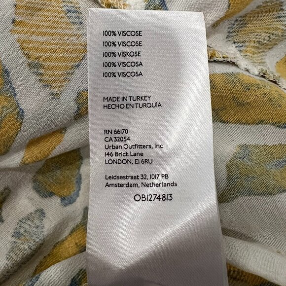 By Anthropologie Robin Tiered Mini Dress In Yellow Size S - Picture 7 of 7